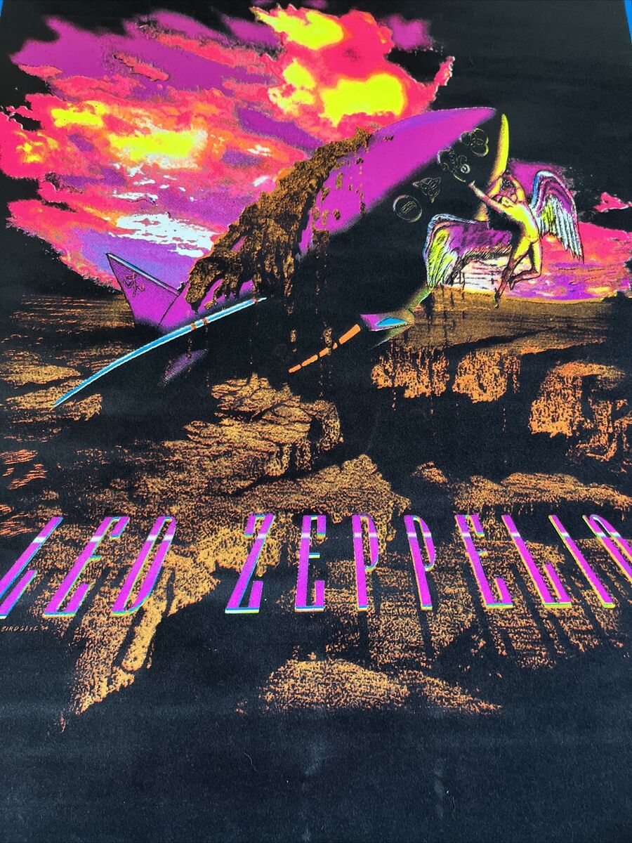 Led Zeppelin earth rift original vintage poster blacklight