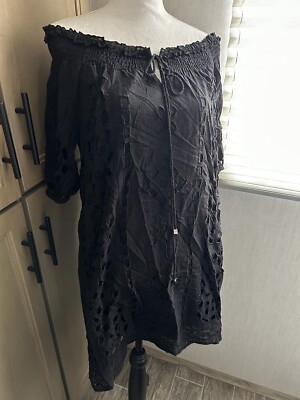 chinese dress ladies Michael Kors Black & Nude Lace Dress sz 4