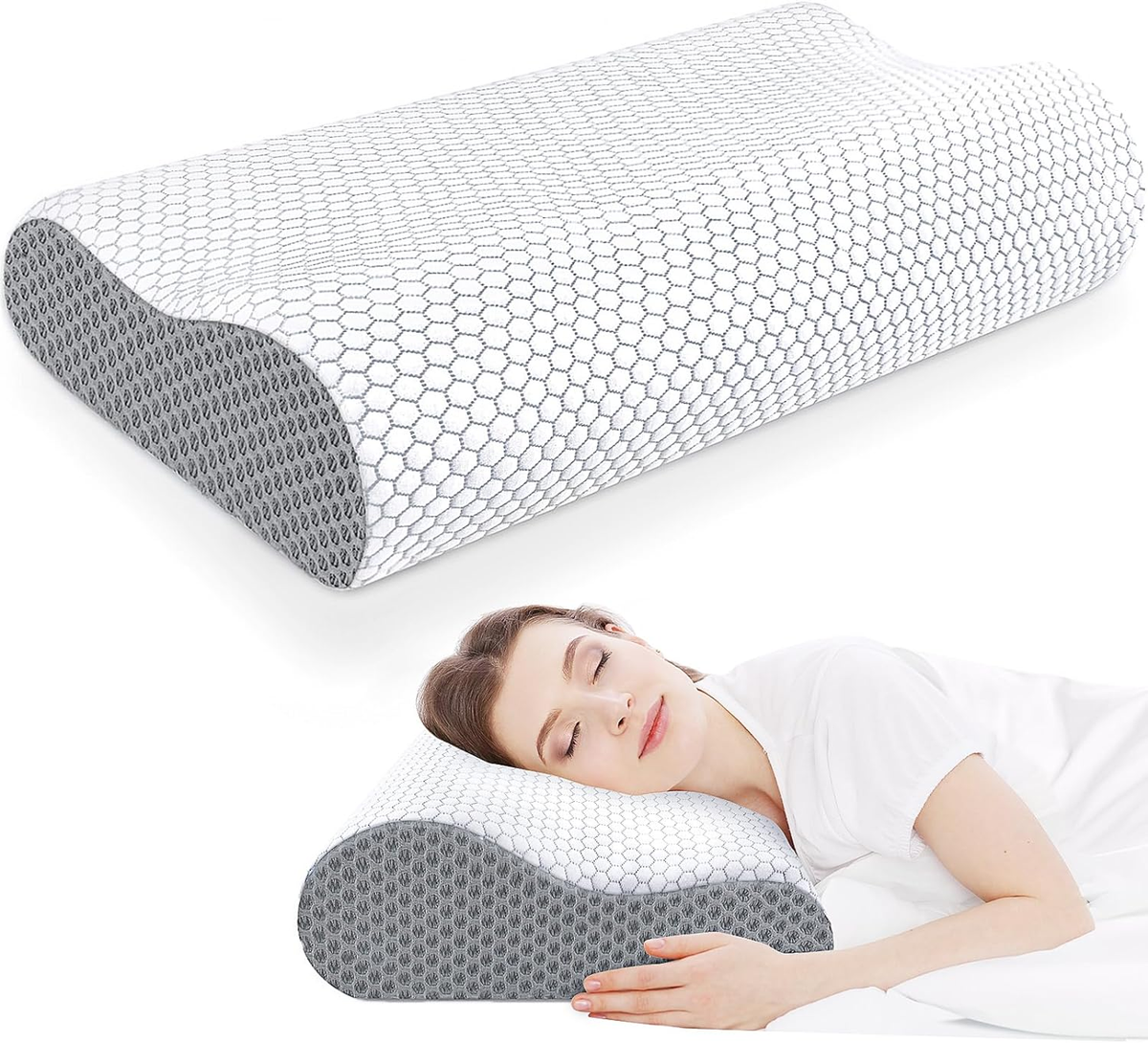 Almohada Para Dormir Ergonomica Ortopedica Espuma Contorno Dolor