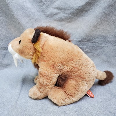 FRANKIEZHOU Smilodon Stuffed Animal – Realistic Sabertooth Tiger Plush, Brown, 10.63 Inches, Soft Durable Toy - View #9