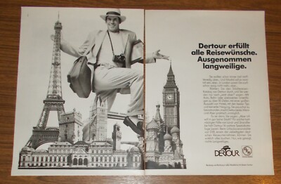 Rare Advertising DERTOUR City Breaks London Paris Venice 1990