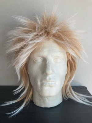 BLONDE SPIKEY WIG DAVID BOWIE COSTUME LABYRINTH FANCY DRESS ADULT TINA TURNER