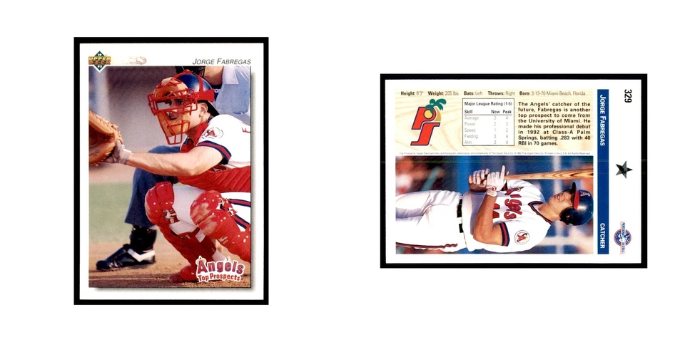 Jorge Fabregas 1992 Upper Deck Minor League #329 Baseball Cards Baseball Card NM - Image 3 of 3