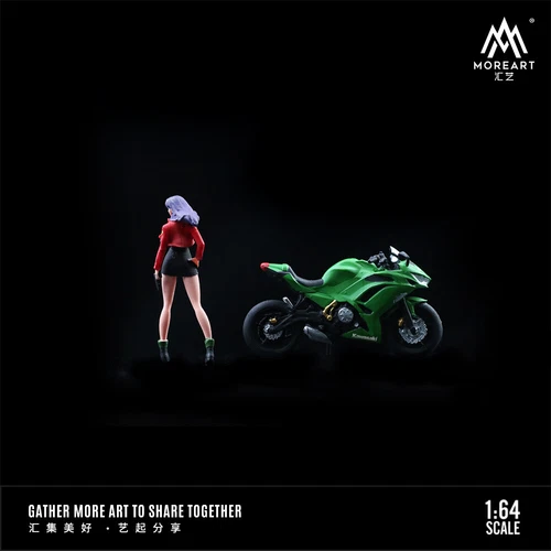 MoreArt 1:64 Motorcycle Katsuragi Misato Resin Lady Set Display Collection - Picture 5 of 7