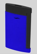 S.T. Dupont Slim 7 Lighter, Fluo Blue with Black Accents, 027771 (27771), NIB