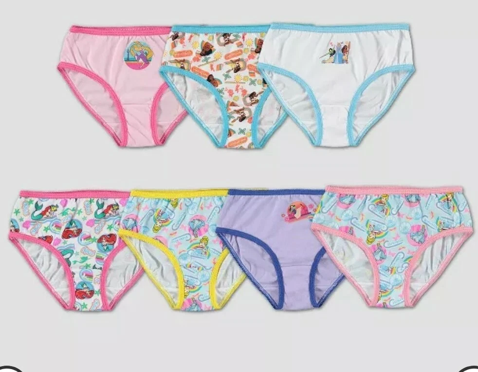 Girls' Disney Princess 7pk Underwear Size 6