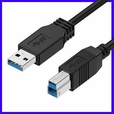 2X DELL 6 Ft USB 3.0/3.1 Compliant 5Gbps Type A Male to B Male Black Cable