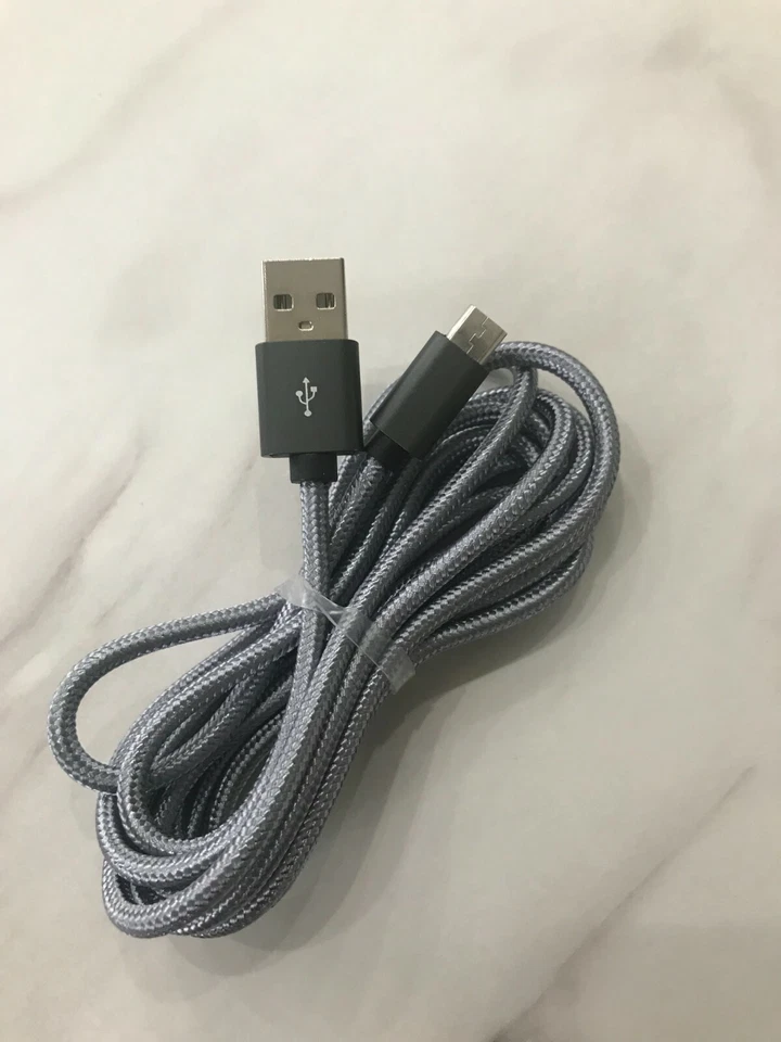Cargador de cable micro USB trenzado de alta resistencia, cargador de 2M 3M para teléfono, mesas  Foto 4 de 4