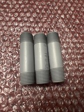 Lot of 3 Nipple Thread/Thread PVC Pipe 1/2" x 3"