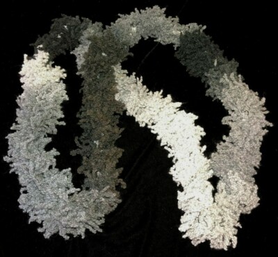 70 inch around INFINITY SCARF womens one size fits most GRAYS BLACK fringy NICE