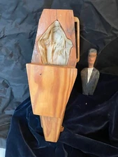 FOLK ART Wood Coffin Ed Cooper   outsider  artist sculpture