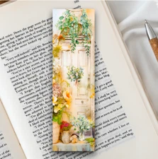 French Door Bookmark - Cozy Floral Theme, Unique Gift For Woman Flower Lovers