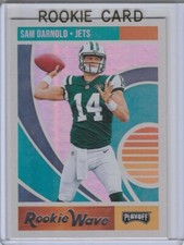 SAM DARNOLD ROOKIE CARD Football New York Jets Playoff RC Wave SEATTLE SEAHAWKS