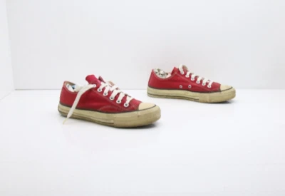 Converse All Star Basses Usées US 7 (Cod.CS118) Unisexe Fabriqué Aux É.U. - Photo 1/4