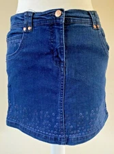 Ladies Denim Mini  Skirt Size 8 Stretch denim
