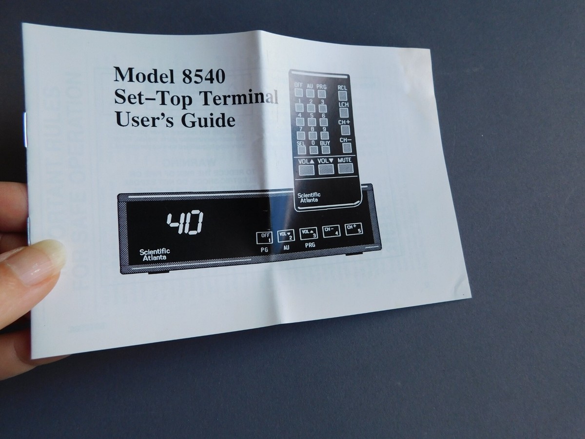 ファーストマニュアルA 1988 User's Guide: Set-Top Terminal box Series 8590 - how to use