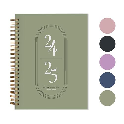 Rileys Planner 2024-2025 Academic Year, 18-Month Academic 8 x 6 Inch Green