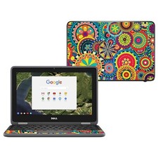 Mightyskins Skin Compatible with Dell Chromebook 11" 3180 - Flower Wheels  P...