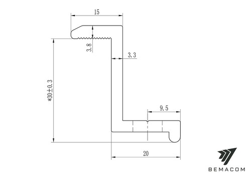 Endklemme Schwarz Aluminium Modulhöhe 30mm Photovoltaik Solar Montage 3mm Stärke - Bild 2 von 2