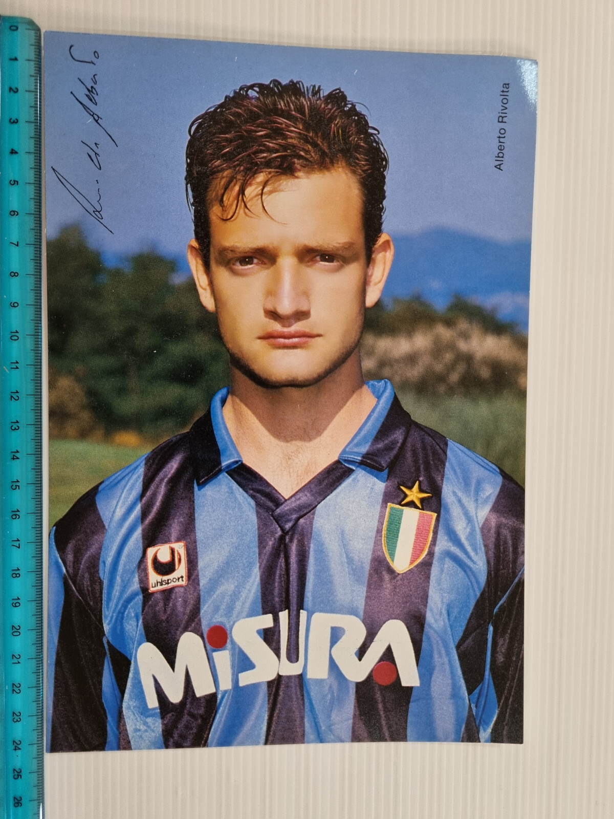 Alberto Rivolta Photo Alberto Rivolta Inter Avec Autographe Imprimé Photographie Carte ...