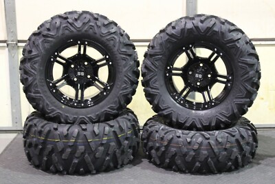 HONDA PIONEER 700 28'' BIGHORN RADIAL ATV TIRE & 14'' VIPER BLK WHEEL KIT IRSL5