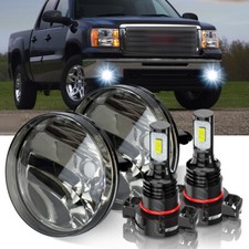 2x Round Led Fog Lights For 2007-2014 Chevy Tahoe Avalanche Suburban Gmc Chrome