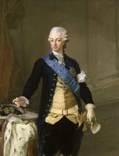 oil painting male portrait of King Gustav III of Sweden hand painted on canvas