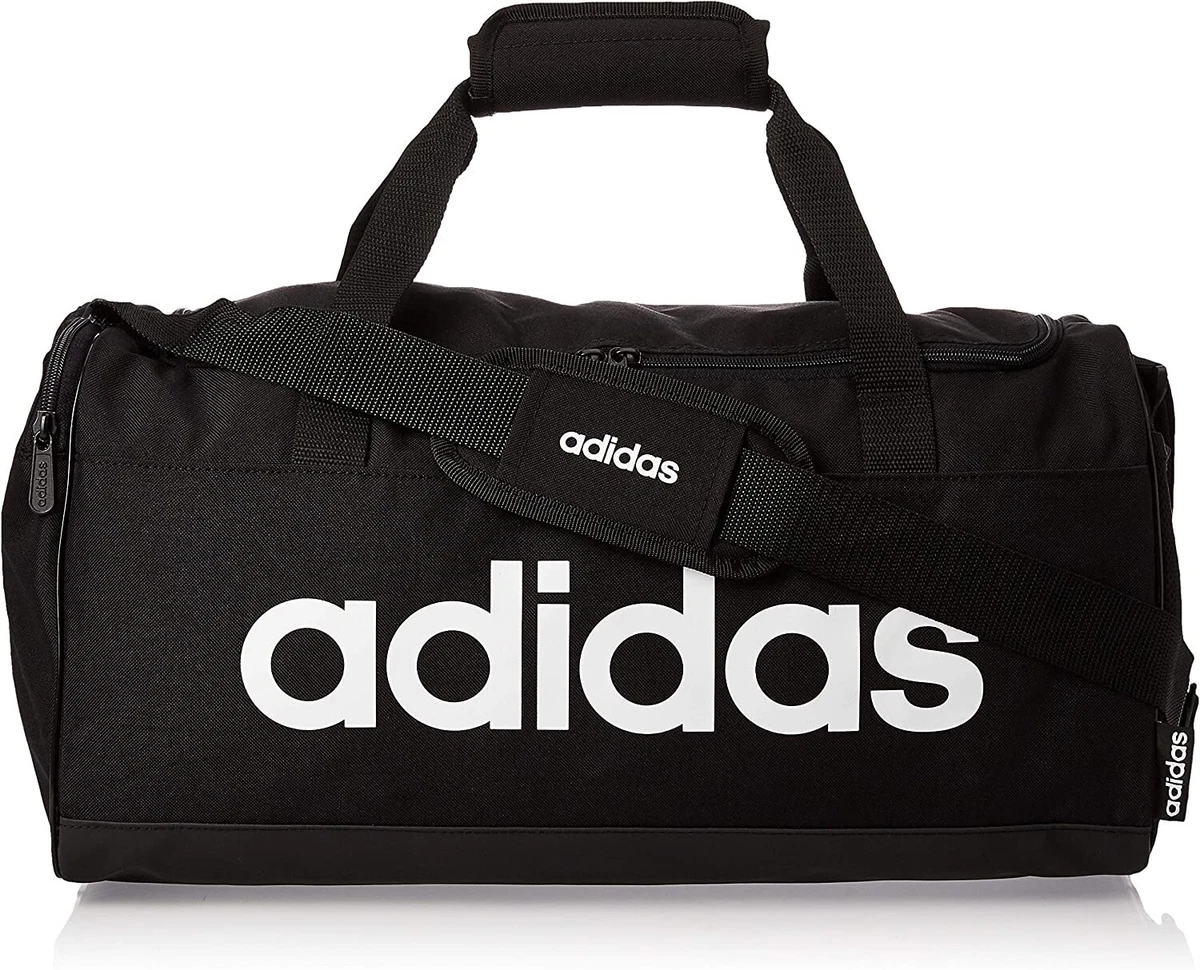 adidas Duffel Bag Black Workout Linear | Bag Gym Sports Travel New Fl3693 eBay Logo