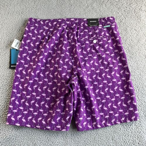 NUEVO Bonobos Board Shorts Para Hombres 34 Púrpura Natación Híbrido Flamencos Hawaiano Preppy - Imagen 2 de 8