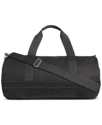 Tommy Hilfiger Men's Gino Monochrome Black Duffle Bag NEW
