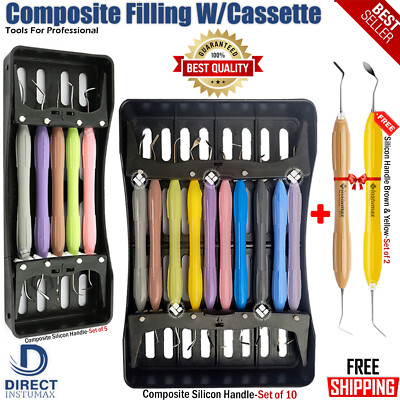 Dental Composite Filling Instruments Silicon Handle Restoration Placement Tools