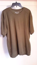 Terramar Body-Sensors Mens L Short Sleeve T-Shirt Baselayer Brown Pre-owned