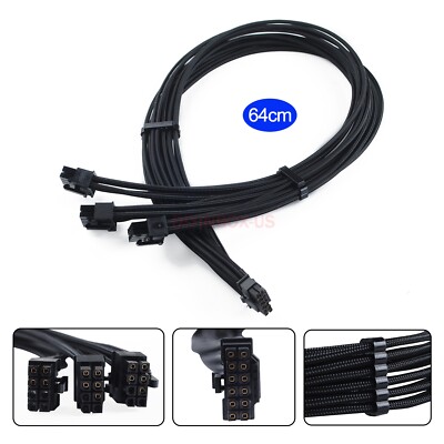 Graphics Card GPU Power Cable Mini 16 Pin to 3x8Pin For RTX 4080 Seasonic/ EVGA