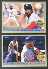 Lee Smith Ozzie Smith 1993 Fleer / Diamond Tribute / Factory Update Set Inserts
