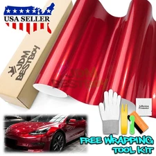 Premium Liquid Metallic Cherry Red Auto Sticker Decal Vinyl Wrap Sheet Film