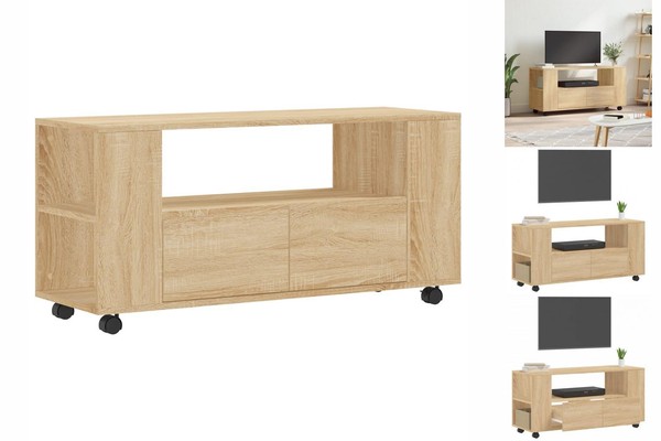 Tv-Schrank Sonoma Eiche 102X34,5X43 Cm Spanplatte Tv-Lowboard Fernseher Regal-image