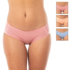 Satini Cotton Bikini Soft Seamless Breathable Comfort Panties Underwear - 3 Pack