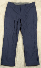 Eddie Bauer Men  s Pants Lined Tech 36x30 Blue fleece Cargo Hiking Outdoor Winter