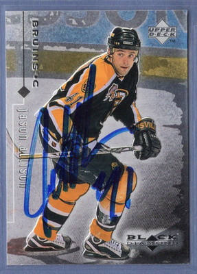 1998-99 Upper Deck Hockey * Black Diamond * Jason Allison * Signed Card #6