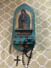 Vintage style Mexico Folk Art OUR LADY OF GUADALUPE Altar Art Wall Shrine — photo 3