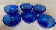 6 Stück ARCOROC Desertschale Müslischale Glas blau