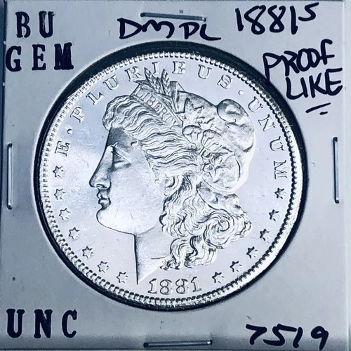 1881 S BU GEM MORGAN SILVER DOLLAR UNC MS+++ U.S. MINT RARE COIN 7519