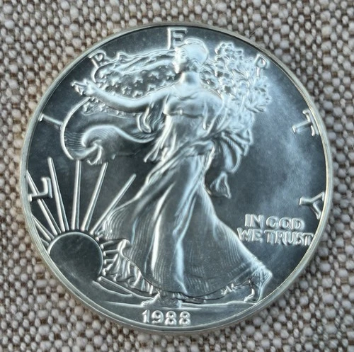1988 Silver Eagle Coin. BU Gem!!