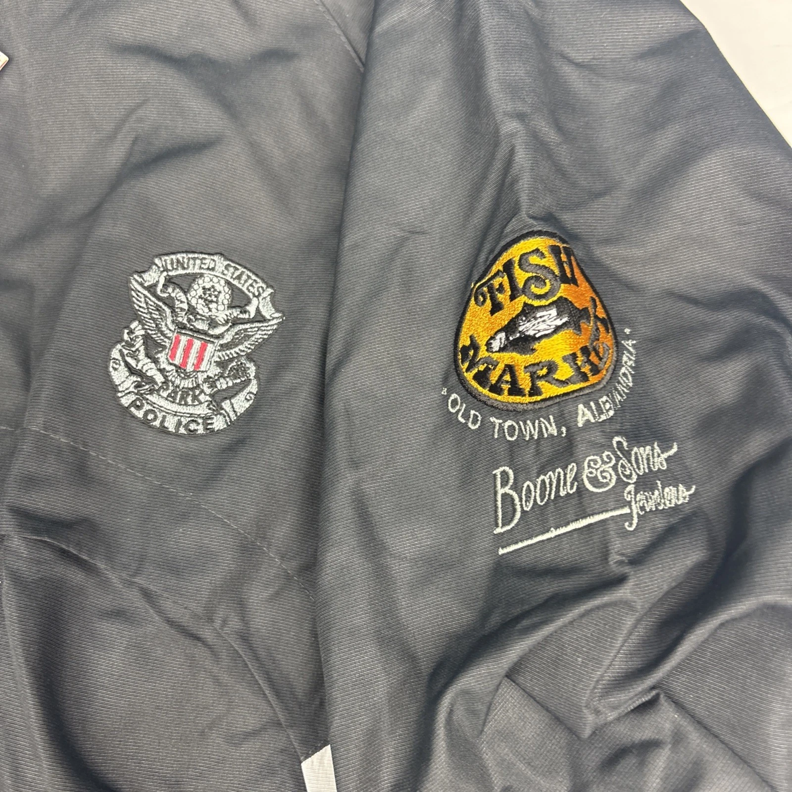United States Park Police Antigua Legend Men’s Medium Jacket Black Silver New - product detail image 3