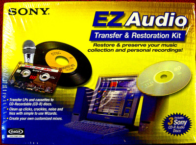 SONY MAGIX EZ Audio Transfer, Restoration & Remaster Kit w/3 Blank CD-R's Sealed