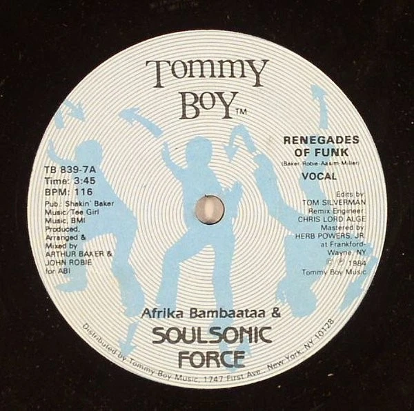 Afrika Bambaataa & Soulsonic Force 2001 Hip Hop, Electro on Tommy