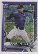 2021 Bowman Chrome Mega Box Purple Mojo Refractor 184/250 Helcris Olivarez 0o6v