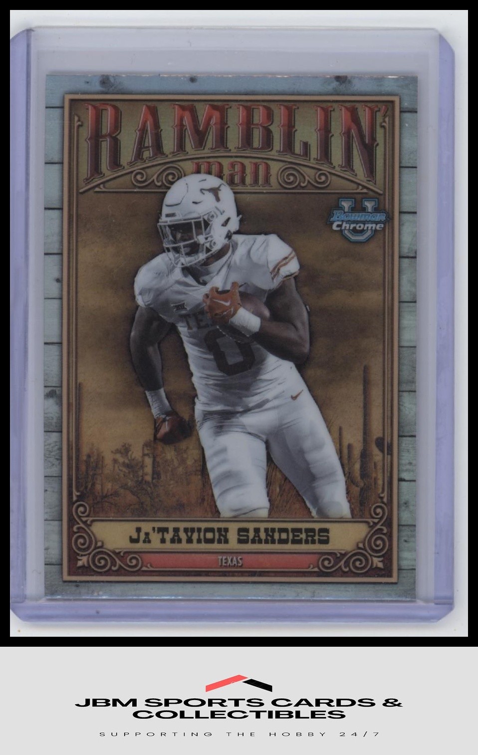 2023 Bowman University Chrome #RM-6 Ja'Tavion Sanders Ramblin' Man