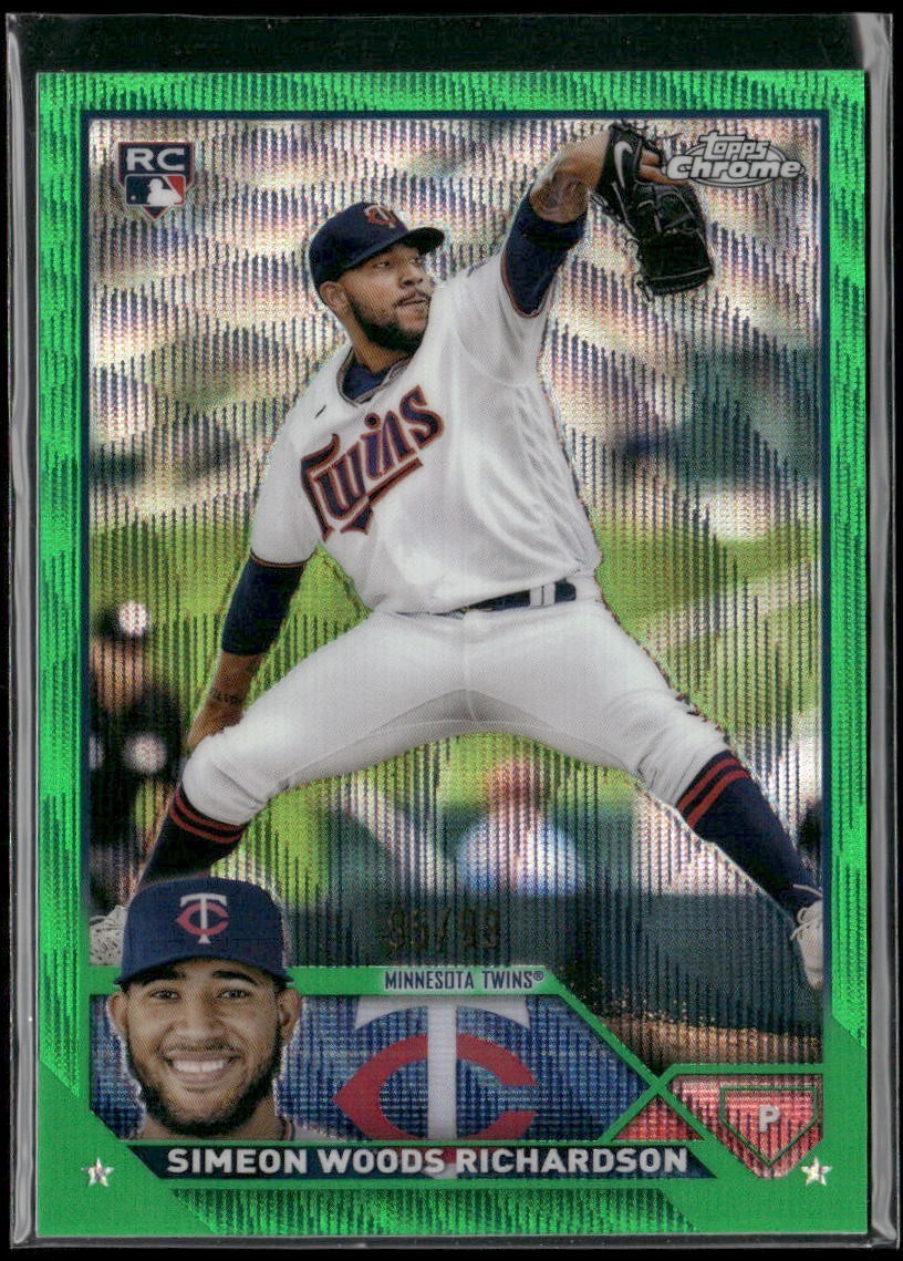 2023 Topps Chrome Rookie Green Wave Refractor /99 Simeon Woods Richardson #173