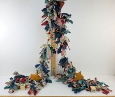 Fabric Rag Garland 8ft Farmhouse Rustic with ...